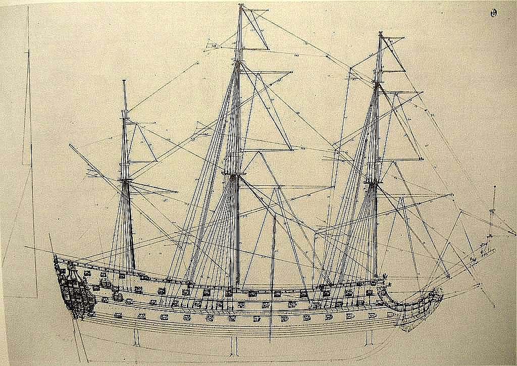 1st Rate Ship HMS Prince 1670 ship model plans