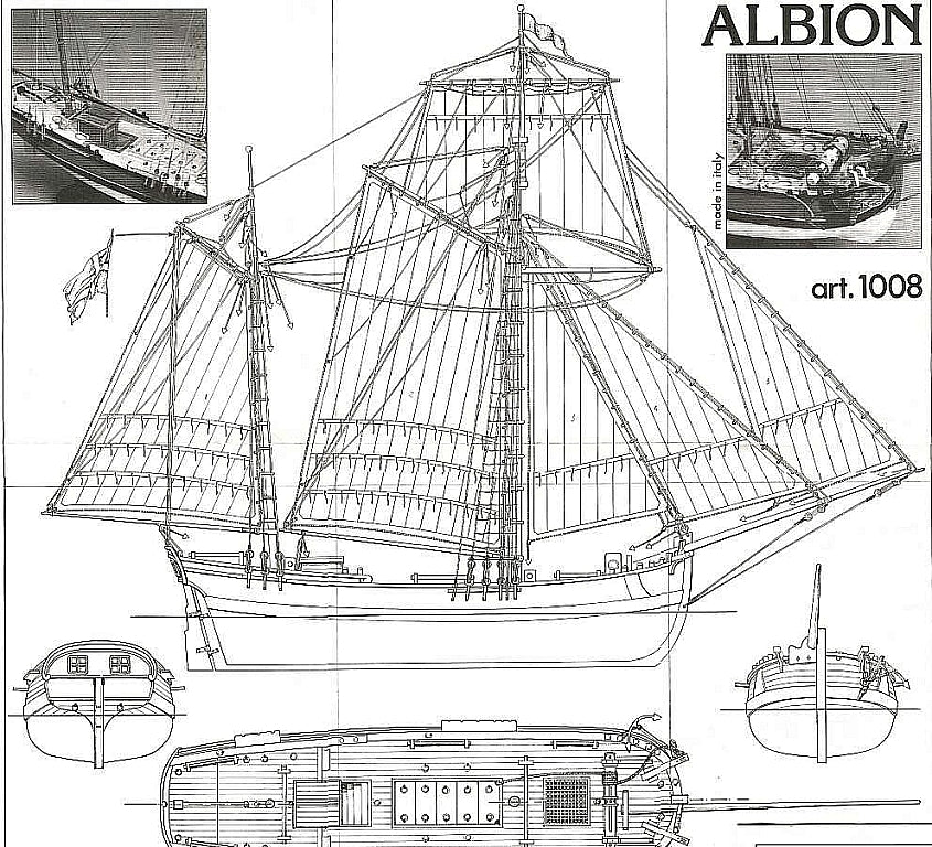 Cutter Trading Vessel Albion XVIIIc ship model plans