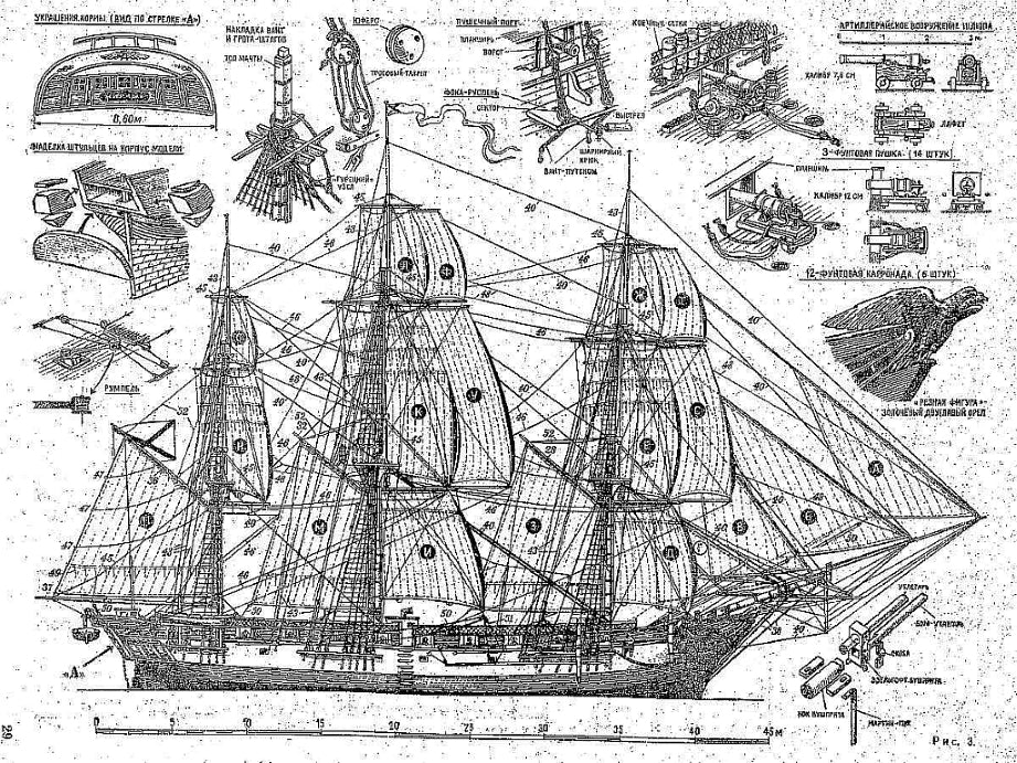Frigate Peace ship model plans