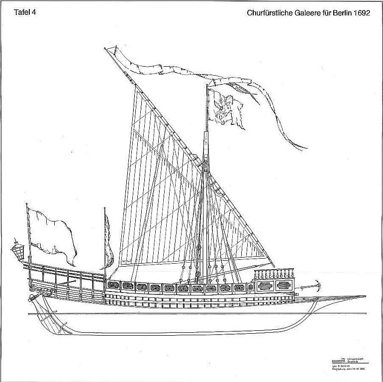 Galley Berlin 1692 ship model plans