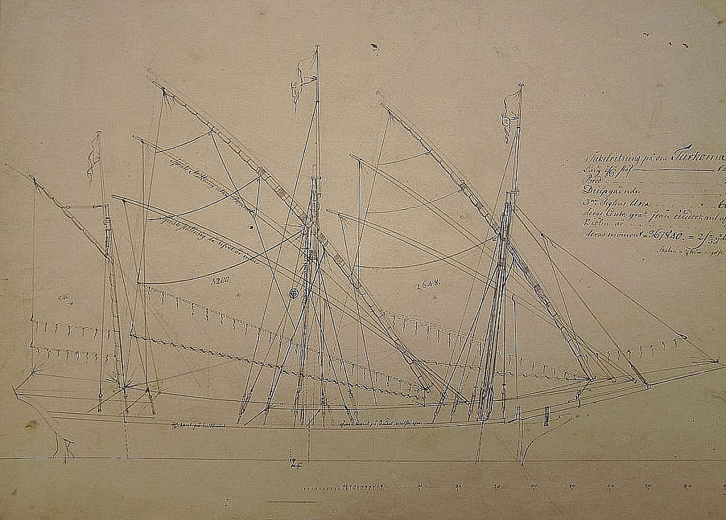 Xebec Turkoma 1767 ship model plans