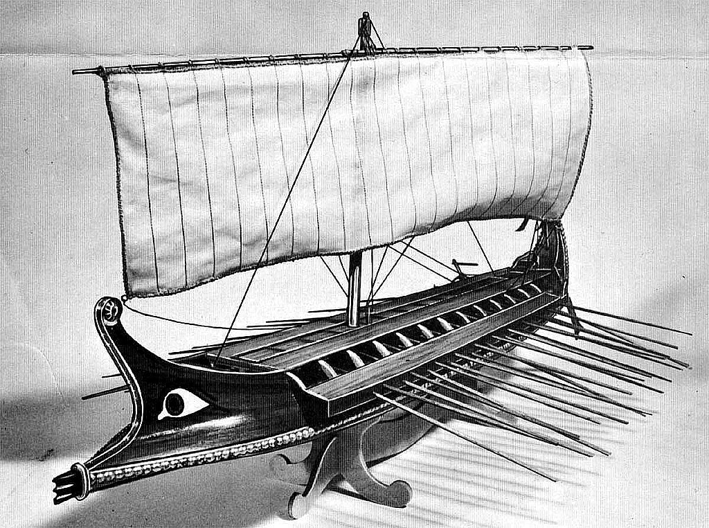 Bireme (Greek) Bc 480 ship model plans
