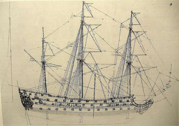 1st Rate Ship HMS Prince 1670 ship model plans