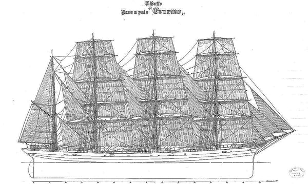 Barque Erasmo 1903 ship model plans
