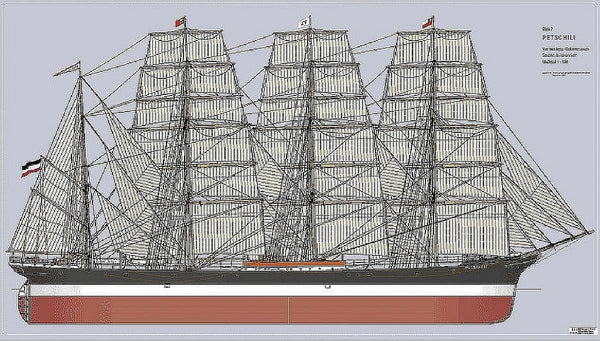 Barque Petschili 1903 ship model plans