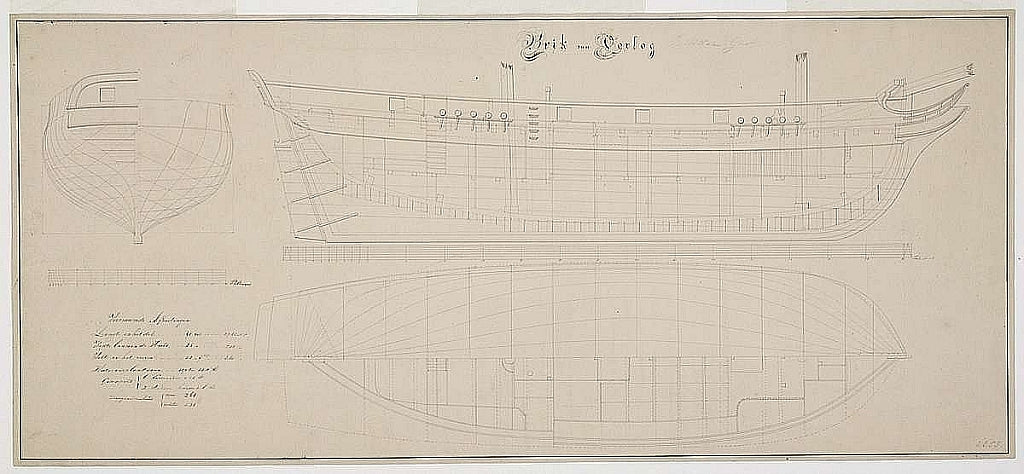 Brig De Gier 1796 ship model plans