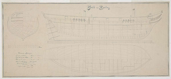 Brig De Gier 1796 ship model plans