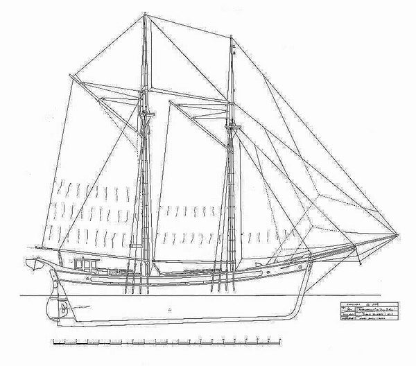 Brig Far Barcelona ship model plans