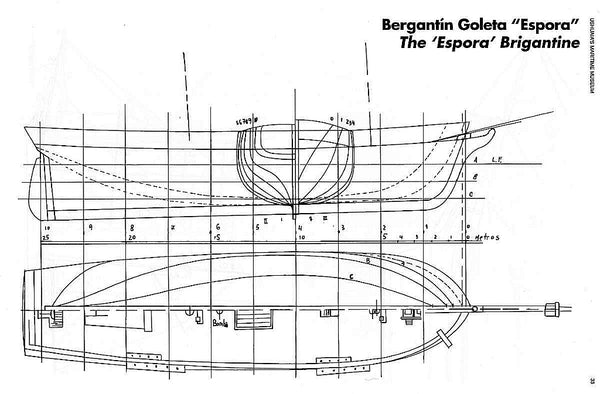 Brigantine Espora 1865 ship model plans