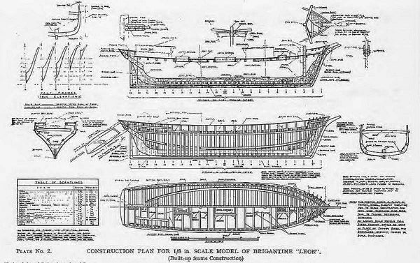 Brigantine Leon Marie Sophie ship model plans