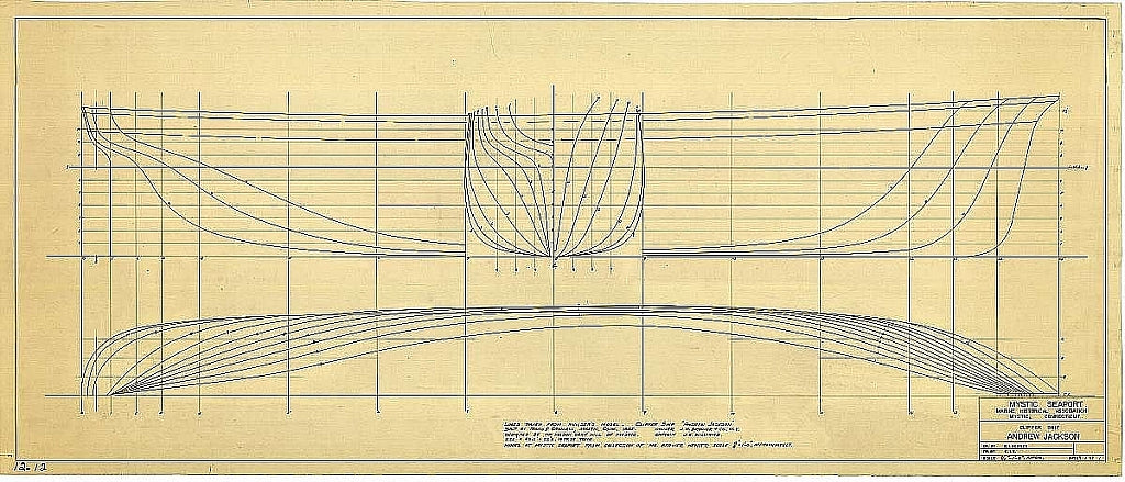 Clipper Andrew Jackson 1855 ship model plans