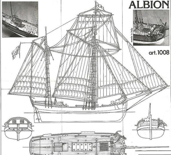 Cutter Trading Vessel Albion XVIIIc ship model plans