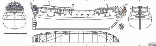 Frigate Guipuzcoano Assuncion 64-1778 ship model plans
