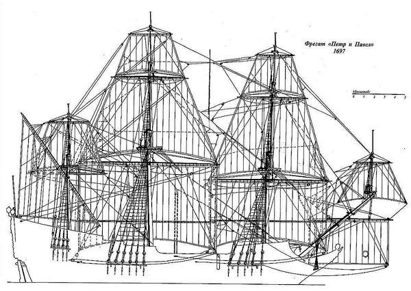 Frigate Petr And Pavel 1697 ship model plans