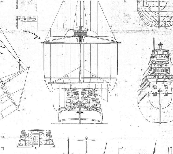 Galleon Elizabeth Jonas 1598 ship model plans