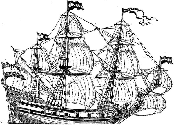 Galleon Pinnace Heemskerck 1638 ship model plans