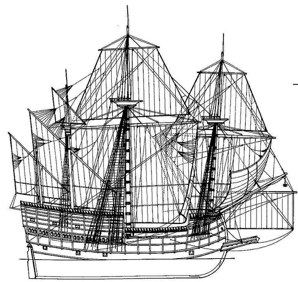 Galleon XVIc ship model plans
