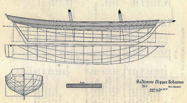 Schooner – Baltimore No.6 ship model plans
