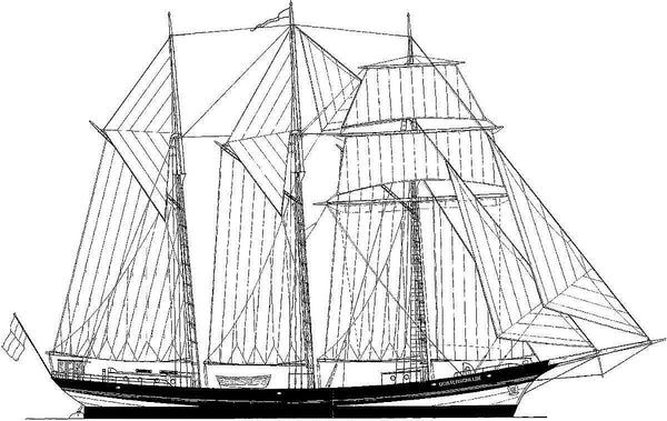 Topsail Schooner Oosterschelde 1918 ship model plans