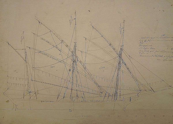 Xebec Turkoma 1767 ship model plans