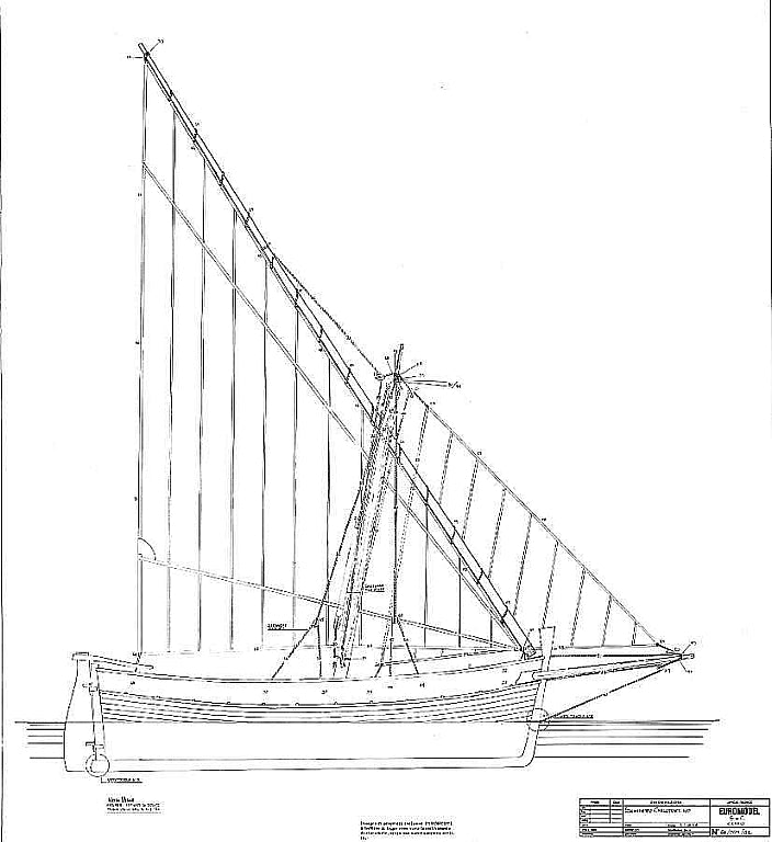 Sailboat Schifetto Carlofortino ship model plans