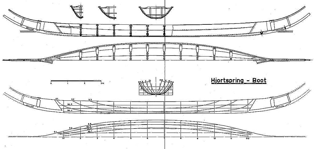 Viking Boat (Hjortspring) Bc IIIc ship model plans