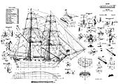Brig Mercury ship model plans