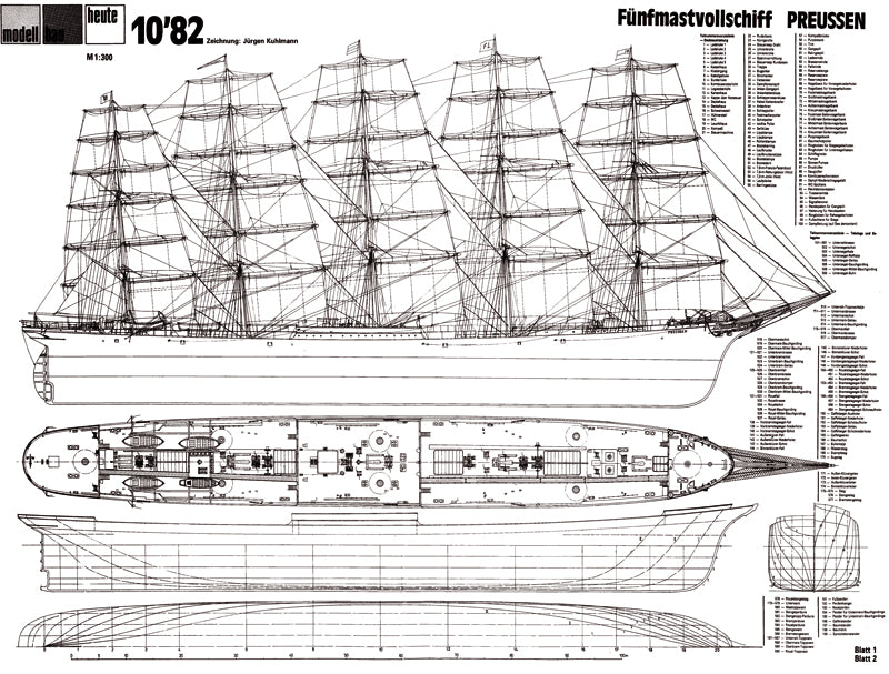 Preussen ship model plans