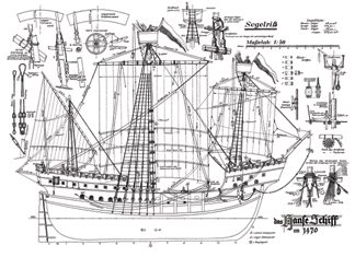 Hanse Schiff 1470 ship model plans