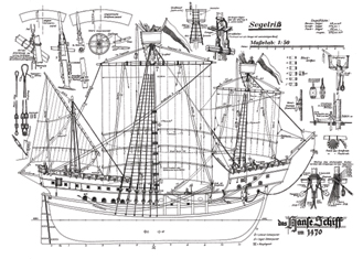 Hanse Schiff 1470 ship model plans