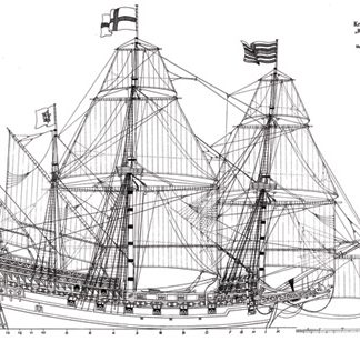 HMS Revenge 1577 ship model plans