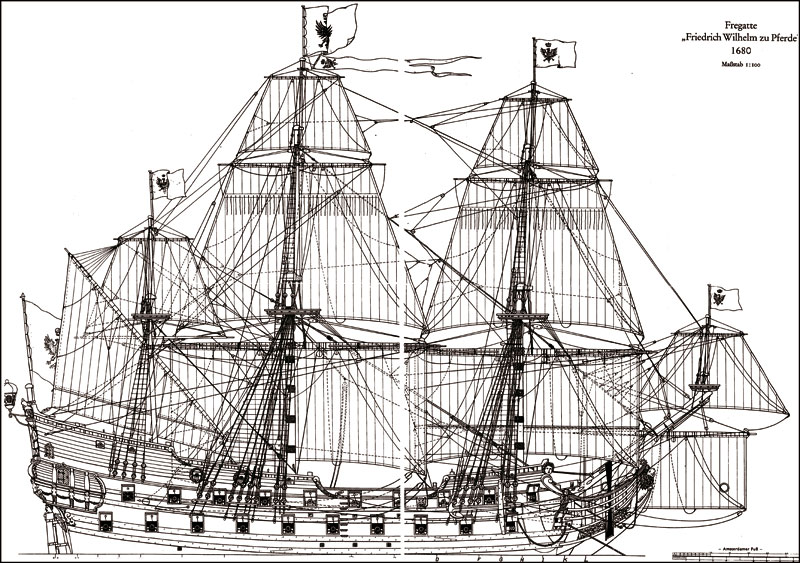 Frigate Friedrich Wilhelm zu Pferde ship model plans Best Ship Models