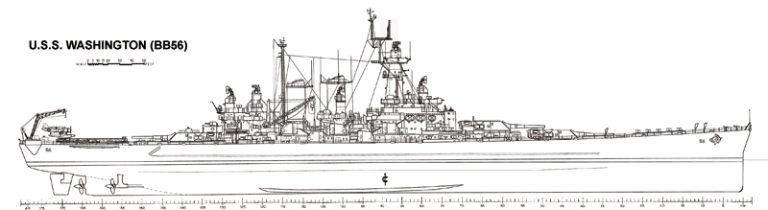 USS Washington (BB-56) battleship plans Best Ship Models