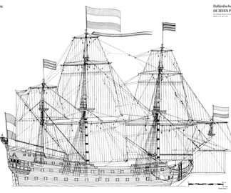 Zeven Provinciën (1643-1659) ship model plans