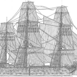 1st Rate Ship Commerce Du Marseilles 1788 ship model plans