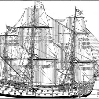 1st Rate Ship HMS Royal William 1719 ship model plans