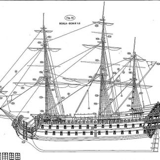 1st Rate Ship Le Soleil Royal 1669 ship model plans