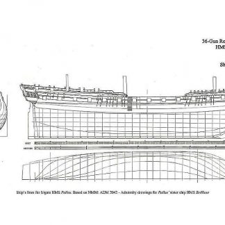 5th Rate Ship Frigate HMS Pallas 1804 ship model plans