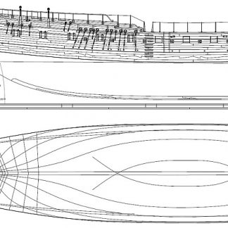 6th Rate Frigate HMS Pandora 1779 ship model plans