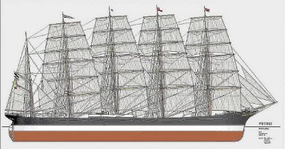 Barque Potosi 1895 ship model plans