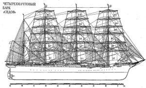 Barque Sedov 1921 ship model plans