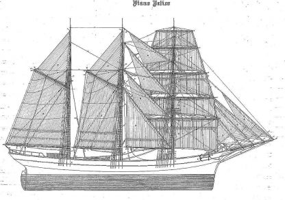 Barquentine Fidente ship model plans