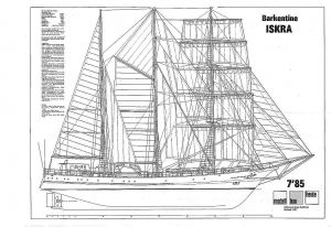 Barquentine Orp Iskra 1982 ship model plans