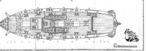 Bomb Ketch Cacafuego 1700 ship model plans