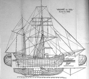 Bomb Ketch Volonte De Dieu 1816 ship model plans