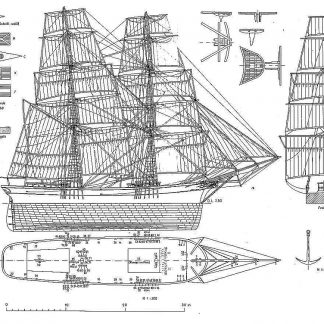 Brig C C Michels ship model plans