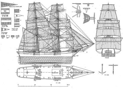 Brig C C Michels ship model plans