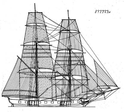 Brig Fenix 1714 ship model plans