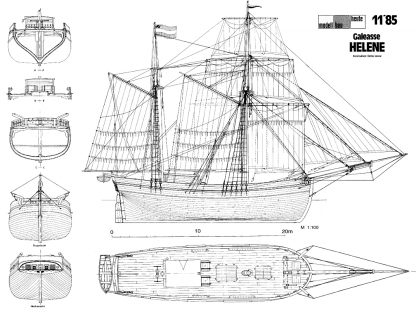 Brig Helene 1828 ship model plans
