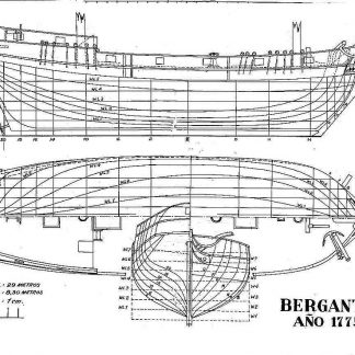 Brigantine 1775 ship model plans